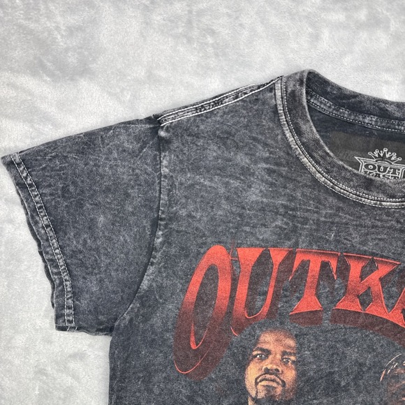 Outkast Shirt Black Stankonia Graphic Print Rap Hip Hop  Women's Acid Wash Sz S - Picture 3 of 10